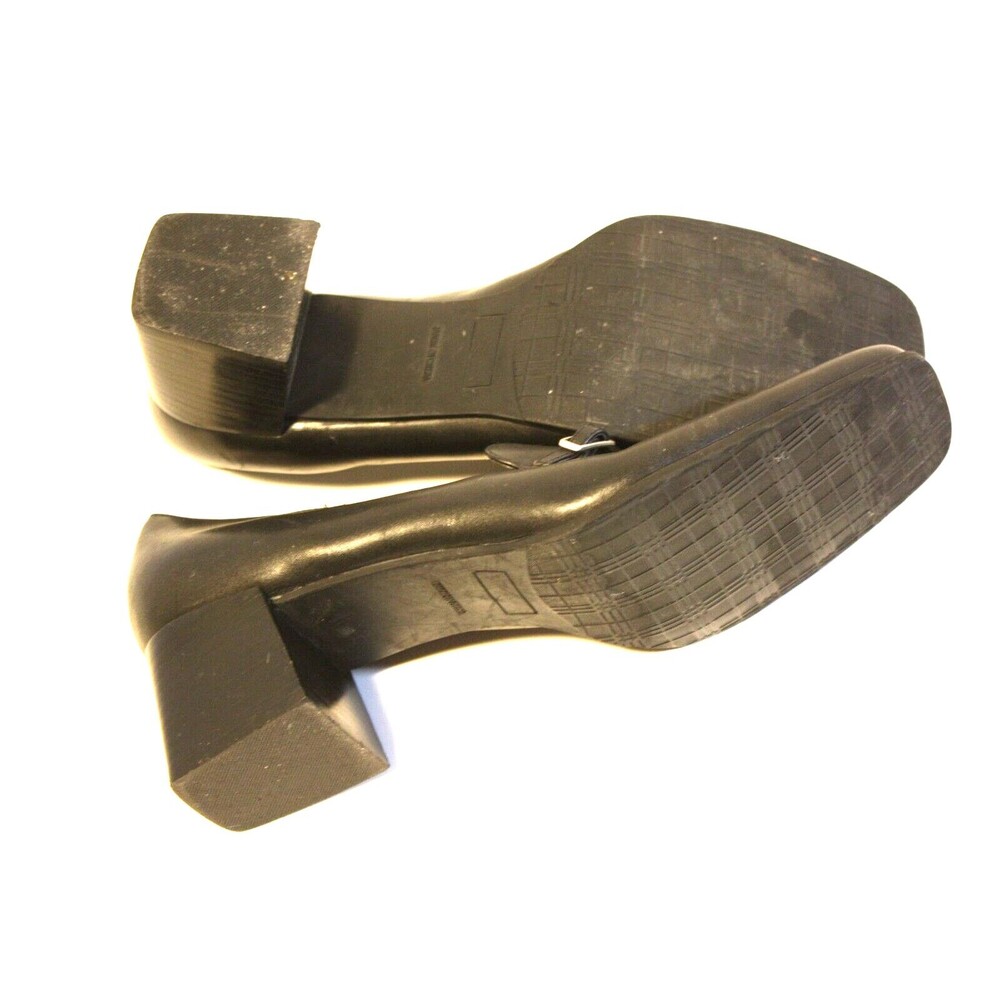 CROFT & BARROW Womens Shoes Size 11 Black Leather Slip-on Loafer Buckle - Picture 7 of 7